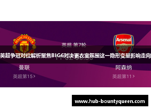 英超争冠对位解析聚焦BIG6对决更衣室氛围这一隐形变量影响走向
