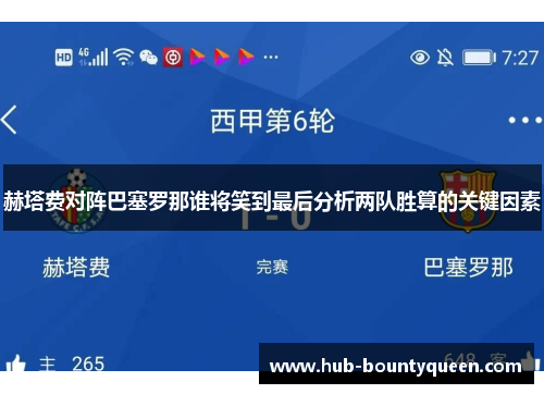 赫塔费对阵巴塞罗那谁将笑到最后分析两队胜算的关键因素